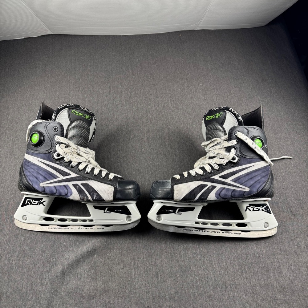 Reebok 5K Pump Ice Hockey Skates Mens Size 8 E-Pro Stainless Steel Runners